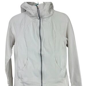 Lululemon white scuba full zip hoodie sz 8